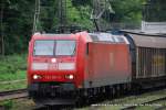 185 051-0 (DB) fhrt am 14. Mai 2009 um 13:44 Uhr mit einem GZ durch Duisburg Neudorf