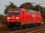 185 249-0 Railion Logistics am 20.09.2009 kurz vor berquerung des Mittellandkanals bei Peine