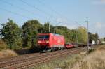 185 180-7 Railion am 24.09.2009 kurz vor berquerung des Mittellandkanals bei Peine