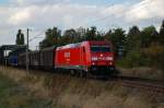 185 290-4 Railion Logistics am 24.09.2009 kurz nach berquerung des Mittellandkanals bei Peine