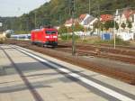Hier habe ich eine Gterzug E-Lok Fotografiert.Die Lokomotive wartete um an den Gterzug angekuppelt zu werden, so hatte ich gengend Zeit weitere Fotos zu machen.Das Foto habe ich am 28.09.2009