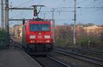 BR 185 344 am Nachmittag des 09.11.2009 in Wien Haidestrae, unterwegs Richtung Wien Erdbergerlnde.