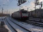 Eine BR 185 der CROSS-RAIL im Aachener HBF.