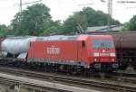 185 213 durchfhrt am 27.07.2005 Magdeburg Hbf mit einem GZ.