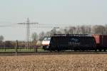 Eine schne schwarze ERS Railways auf ihrem Weg Richtung Basel,kurz hinter Offenburg.Mrz 2010