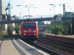 185-020 bei der Durchfahrt von Worms Hbf.