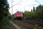 BR 185 bei der durchfahrt in Berlin Eichgestell am 17.09.2010