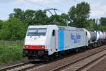 Lokportrt der 185 639-2 von Railpool mit Rurtalbahn Cargo Beklebung. Aufgenommen am 28/05/2011 bei Unkel.