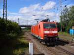 185 027-0 ist als LZ nach Einsiedlerhof am 06.09.2011 in Landstuhl