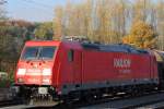 185 253-2 DB Schenker Rail abgebgelt in Hochstadt/ Marktzeuln am 29.10.2012.