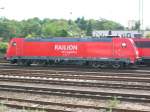 185 253-2 von Railion Logistics am 19.8.206 in Koblenz.