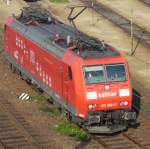 185 090 am 10.10.06 in Mannheim Rangierbahnhof.