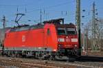 DB Lok 185 098-1 am Badischen Bahnhof in Basel. Die Aufnahme stammt vom 28.01.2014.