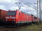 185 018-9, 155 018-5 und 140 678-4 am 05.01.07 in Frankfurt (Oder).