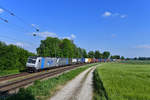 185 684 + 193 824 mit DGS 40678 am 11.05.2018 bei Langenisarhofen. 