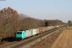 185 614-5 mit dem DGS 40101 (Antwerpen-Gallarate) bei Friesenheim 28.2.19