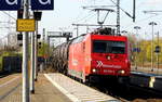 Am 17.04.2019 kam die 185 584-0 von der   RheinCargo GmbH & Co.