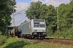 Railpool/CTL 185 716 am 30.07.2016 mit einem Kesselwagenzug in Bergkamen-Rünthe