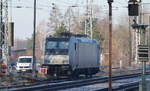 Retrack GmbH & Co. KG, Hamburg [D] mit der Railpool Lok  185 690-5  [NVR-Nummer: 91 80 6185 690-5 D-Rpool] abgestellt vorübergehend am ehemaligen Gbf. Köpenick/Berlin Hirschgarten. 