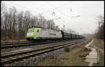 Am 8.1.2020 kam Captrain 185533-7 um 12.51 Uhr mit dem Kohlependel in Richtung Osnabrück fahrend durch den Bahnhof Hasbergen.