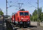 185 584-0 RheinCargo mit Kesselwagen durch Remagen - 22.08.2019