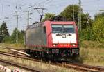 HSL Folie ab / BRLL 185 599-8 Lz ab nach Süden - 10.08.2020 - vom Bü Bluthslusterstrasse aus aufgenommen / Anklam