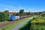 185 527 mit einem Kohlezug am 19.08.2020 bei Passau.