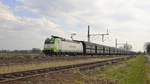 Captrain Deutschland 185 533, vermietet an ITL, mit Kokszug DGS  89241 Bottrop Süd - Bremen Stahlwerke (Diepholz, 26.03.2021).