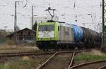 ITL 185 598-0 mit KeWa Umleiter durch Anklam am 18.04.2021