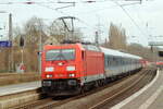 Rpool 185 394-4 in Diensten von TCS vorne am RE 3 nach Düsseldorf in Castrop-Rauxel 21.2.2026