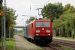 Rpool 185 390-2 mit NRAIL 248 049 am Haken durchfahren Ostbevern 25.8.2026