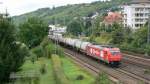 185 589  MEV  der HGK mit einer Sonderleistung ler DGS 89912 Hamburg Hohe Schaar Sd – Ulm Rbf in Mosbach-Neckarelz.