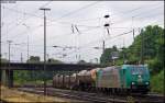 185 543 mit dem BASF Zug aus Ludwigshafen bei der Einfahrt in Aachen West 21.6.2009