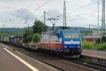 Endlich auch die Schwesterlok erwischt! 185 513-9 der TXLogistik am 11.07.2009 durch Bebra.