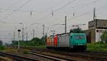 185 575-8 + 185 586-5  Heizprofi  als Tfzf 89802 (Kln-Eifeltor - Flrsheim)
Brhl Gbf der 14.06.2009