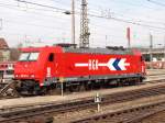 185 603-8 der HGK abgestellt im Bf. Ulm am 8.4.2010