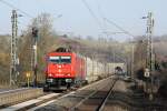 Die 185 595-6 fuhr am 22.02.2011 durch Eilendorf.