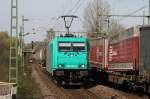 185 609 mit Kesselwagen in Bonn Obrekassel am 02.04.2011