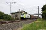 185-CL 007 (185 507-1)[Name:  Sir Reiner ] Captrain mit einem Gterzug in Vietznitz in Richtung Friesack unterwegs. 15.06.2011