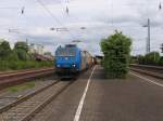 185 512-1 (TX-Logistik) mit einem Gterzug im Richtung Osnabrck auf Bahnhof Lengerich am 2-7-2011.
