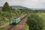 Rail4Chem 185 543-6 mit stark versptetem DGS 91133 Grokorbetha - Ludwigshafen BASF Gbf bei Niederwalgern. 28.05.11