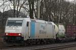 Railpool/ERS Railways am 6.3.12 bei der Durchfahrt durch Ratingen-Lintorf.