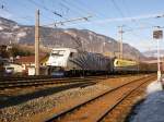 Am 13.Mrz 2012 zogen 185-662 und ES64U2-082 diesen Stahlzug auf die Tauernbahn.