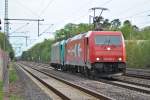 Am Abend des 30.04.2012 kam mir in Dreieich-Buchschlag 185 605-3 mit 185 575-8 von HGK als Lz entgegen.