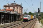 185 639 mit einem KLV Zug am 30.06.2012 in Veitshchheim.
