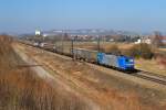 185 514 mit KLV-Zug bei Donauwrth (15.03.2012)