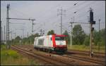 ITL 185 650 solo bei der Durchfahrt Berlin Schnefeld Flughafen am 26.07.2012