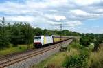 185 637 mit einem ARS-Altmann am 09.07.2012 unterwegs bei Laaber.