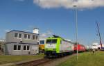 CAPTRAIN 185 549-3 (91 80 6185 549-3 D-CTD) beim Tag der offenen Tr, am 01.09.2012 in Leuna.