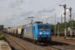 LTE 185 529  Michaela  am 15.6.12 mit einem Getreidezug in Dsseldorf-Rath.